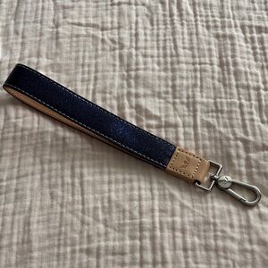Consuela Blue and Tan Wristlet Strap